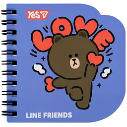 Блокнот фігурний Yes Line Friends Love 100x100 мм 30 аркушів клітинка (152182)