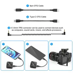 Мікрофон Puluz PULUZ 2 TX + 1 RX Wireless black (PU3154B) - мініатюра 2