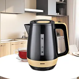Електрочайник мережевий з шкалою рівня води Maestro MR-033-black об'єм 1.7 л електричний чайник дисковий для дому 2000 Вт з захистом від перегріву та автоматичним відключенням Чорний - мініатюра 5