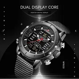 Чоловічий наручний годинник Naviforce Tesla Black NF9153 - мініатюра 5