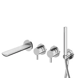 Змішувач для ванни Kohlman Axel chrome + BOX прихованого монтажу KPL-QW260AWQ, Хром