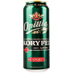 Уцінка. Пиво Опілля Koryfei Export, світле, фільтроване, 4.2% 0.5 л з/б