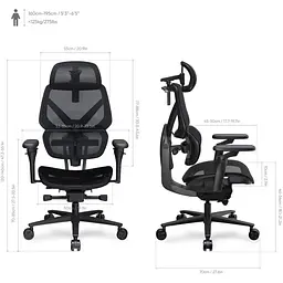 Офісне крісло TX3 Flex Pro Mesh Black (TEGC-3076101.12) [145362] - мініатюра 9