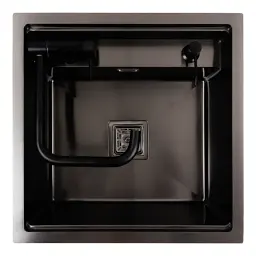 Кухонна мийка Platinum Handmade TZ з нержавіючої сталі одночашева зі змішувачем 50x50x20 см чорна - мініатюра 7