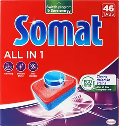 Таблетки для миття посуду у посудомийній машині Somat All in one, 46 таблеток - мініатюра 7
