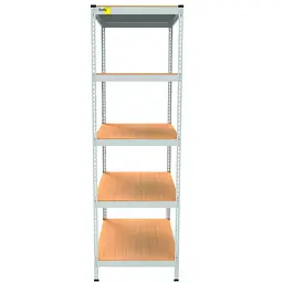 Металевий стелаж Emby Light Series (розмір 2100х600x600мм) 5 полиць ДСП до 100кг Білий - мініатюра 3
