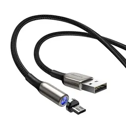 Кабель Baseus Zinc Magnetic Cable USB для Micro USB 1.5A 2m Black (CAMXC-I01) - мініатюра 3