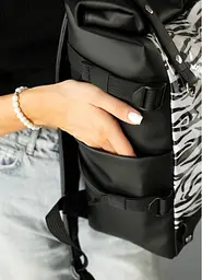 Жіночий рюкзак Sambag RollTop Hacking чорний принт "Zebra" 41 х 30 х 16 см (24460146) - мініатюра 7