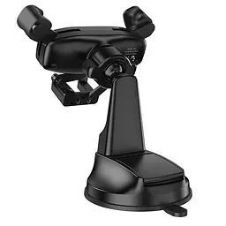 Автотримач Hoco H67 Gamble gravity linkage (center console) Black - мініатюра 2