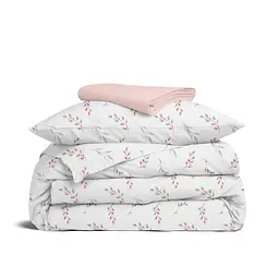 Дитяча постільна білизна в ліжечко PINE BRANCHLETS, рожевий (BudRoseGray_40Rose_140)