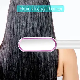 Електричний гребінець-випрямляч для волосся Hair Style UKC праска з турмаліновим покриттям 6 температурних режимів Білий - мініатюра 7
