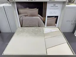 Постільна білизна Beige Жаккард люкс Capital Home pbe0052140