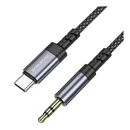 Аудіо кабель Borofone BL24 Type-C – AUX 3.5мм 1 м Metal Grey (36881_3609467) - мініатюра 4