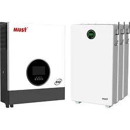Система зберігання енергії Must PH19-10048 EXP 10kW + 3 АКБ LP28-48200 30.7kWh (51.2V/200Ah/10240Wh) [174067]