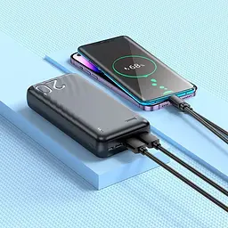 Зовнішній акумулятор Hoco J123A Element 20000mAh 22.5W Black (612067) [158581] - мініатюра 6