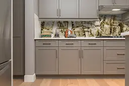 Кухонний фартух Європа для кухні наклейка ПВХ стара кіноретро вінтаж бежевий 60х300 см Happy Pocket Z180504 - мініатюра 4