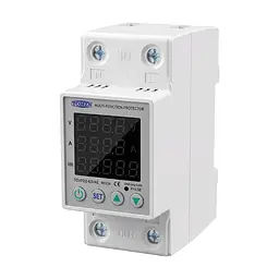 Цифрове реле контролю напруги та струму з лічильником TOMZN TOVPD1-63VAE 63A кольоровий дисплей (19607) - мініатюра 5