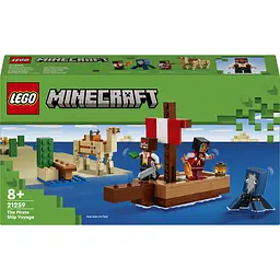 Конструктор LEGO Minecraft Путешествие на пиратском корабле 166 деталей (21259)