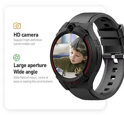 Дитячий розумний смарт годинник-телефон Lemfo M56 з GPS, 4G сім картою, прослуховуванням та кнопкою SOS До 5-7 днів роботи Білий - мініатюра 9