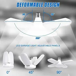 Світлодіодний світильник для гаража HZSANUE B22 Bayonet 60 Вт, 6500 К, денне світло, білий, 6800 лм - мініатюра 2