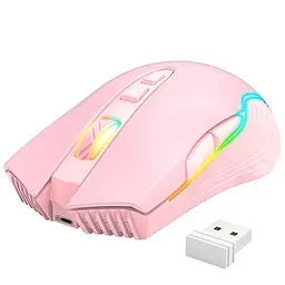 Комп'ютерна мишка Onikuma CW15 RGB підсвітка 3600 DPI для ПК і ноутбука Рожевий - мініатюра 2