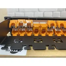 Патч-панель 19 24хRJ-45 UTP 1U cat.6, в зборі з Keystone, Organizer Atcom (P6148) - мініатюра 3