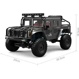 Машинка на радіокеруванні JJRC Hummer H1 1:12 4WD Off-Road Vehicle Dark Grey [142538] - мініатюра 5