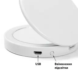 Кишенькове дзеркало для макіяжу UFT CM2 з LED підсвічуванням - мініатюра 5