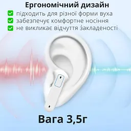 Слуховий апарат AIMED Hearing Aid NO-EARBUDS Series P18 з підключенням Bluetooth та кейсом для зарядки колір білий - мініатюра 4