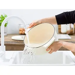 Каструля KitchenAid Cast Iron чавунна з кришкою 26 см 5.2 л мигдальний крем (CC006059-001) - мініатюра 5