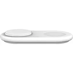 Зарядний пристрій BELKIN 2в1 15Вт Pad Qi2, білий (WIZ021VFWH)