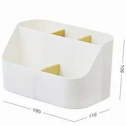 Органайзер для дрібниць МВМ My Home Scandinavia 19х11.6х10.6 см білий (FH-43 WHITE/WOOD) - мініатюра 6