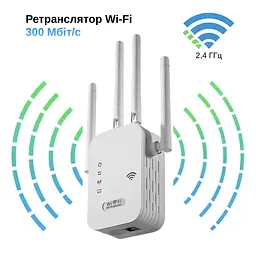 Ретранслятор-маршрутизатор XON ReLink X300R4 300Мбіт/с 2.4 ГГц Білий (CNRWSW021403W 4180) - мініатюра 2