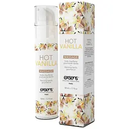 Масажна олія Exsens Hot Vanilla 50мл розігріваюча, без цукру, без парабенів, їстівна