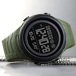Наручний годинник чоловічий Skmei 1674 Army Green Black, 1674AGBK (18458) - мініатюра 2
