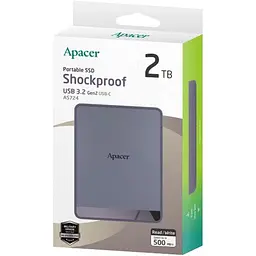 Зовнішній SSD накопичувач Apacer AS724 2TB Mauve (AP2TBAS724M-1) [162494] - мініатюра 5