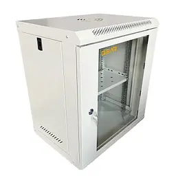 Шафа настінна GEAR 12U 19 600x450x650 мм, + Полиця 19, grey (GWMSN-12U-600-450G) - мініатюра 2