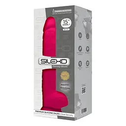 Фалоімітатор SilexD Kingston Pink (MODEL 15in), двошаровий, силікон + Silexpan, діаметр 7 см - мініатюра 3