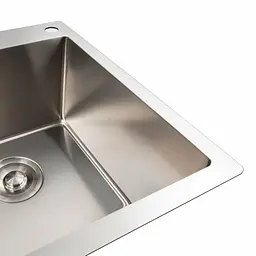 Кухонна мийка 78x48 нержавійка на дві чаші Platinum Handmade (круглий сифон, 3.0/0.8), Нержавіюча сталь - мініатюра 3