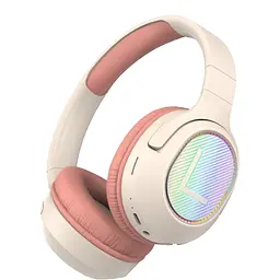 Бездротові навушники MSL-911 Bluetooth повнорозмірні HI-FI звук Extra Bass LED підсвічування рожевий