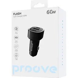 Автомобільний зарядний пристрій Proove Flash 60W Black [CCFL60111201] [130295] - мініатюра 2