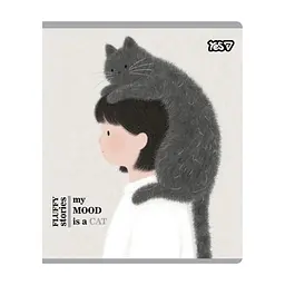 Зошит Yes My mood is a cat А5 12 аркушів лінія (768605), в асортименті - мініатюра 6