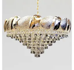Велика кришталева люстра Artlight 8836/80GD, золото, 18 ламп E14, прозоре й димчасте скло, Ø82 см, від 20-30 м² - мініатюра 4