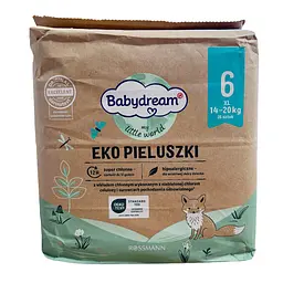 Еко підгузки Babydream 6 XL (14-20 кг), 26 шт (My Little World)