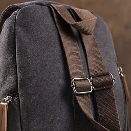 Компактний жіночий текстильний рюкзак 20194 Vintage чорний - мініатюра 10