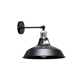 Бра настінне Levistella 752W6857F1-1 BK(270), E27, чорний метал, лофт стиль, діаметр 270 мм