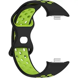 Ремінець DK CDK для Xiaomi Mi Smart Band 9 Pro Silicone Sport Band Nike (017600) (black / green) - мініатюра 2