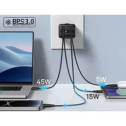 Мережевий зарядний пристрій Baseus GaN6 Pro Black [P10162701113-00] [127638] - мініатюра 10