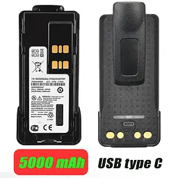 Акумулятор для Рації Motorola DP4400 5000 mAh з USB-C Батарея на Радіостанцію Моторола DP4800 DP4600 DP4400e - мініатюра 2