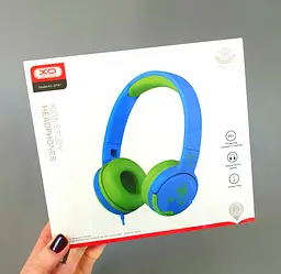 Дротові навушники накладні XO EP47 Blue Green Kids study
